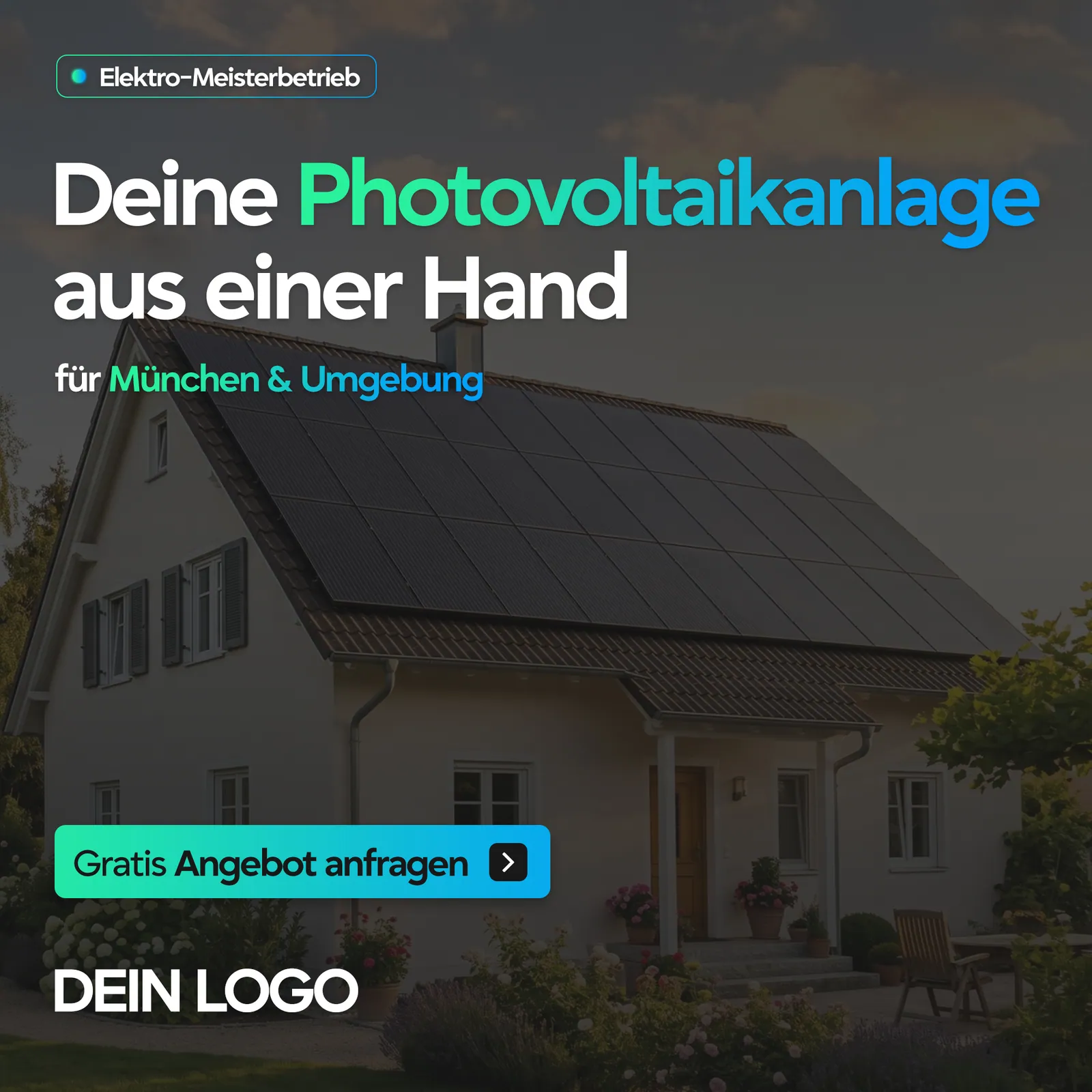 Beispiel-Anzeige: Deine Photovoltaikanlage aus einer Hand, Gratis Angebot anfragen